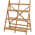 Ldkwb Five Tier Bamboo A-Frame Plant Stand Natural - Product view