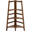 Ldkwb Four Tier Acacia Corner Ladder Plant Stand Walnut - Product view