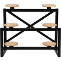 Ldkwb Six Platform Rubberwood Stepped Plant Stand Black Natural - Product view